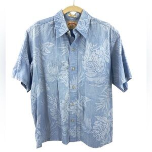 Reyn Spooner Hawaiian Shirt Men Medium Button Up Golden 50th Anniversary Limited